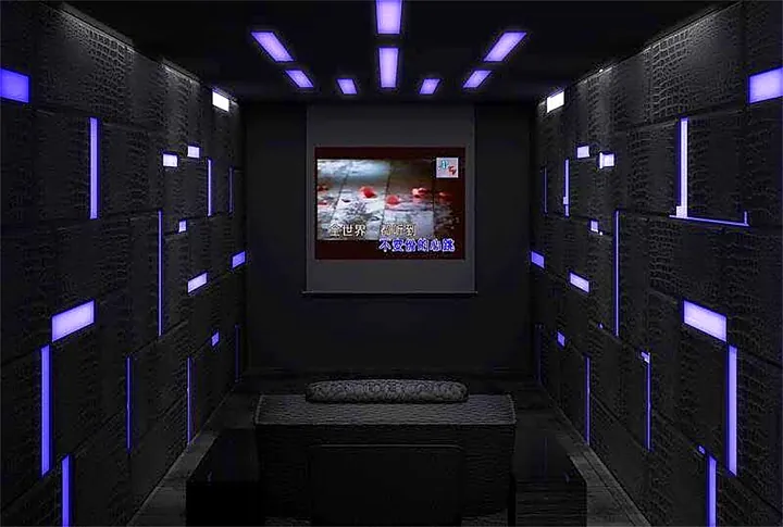 Blacklight private cinema room