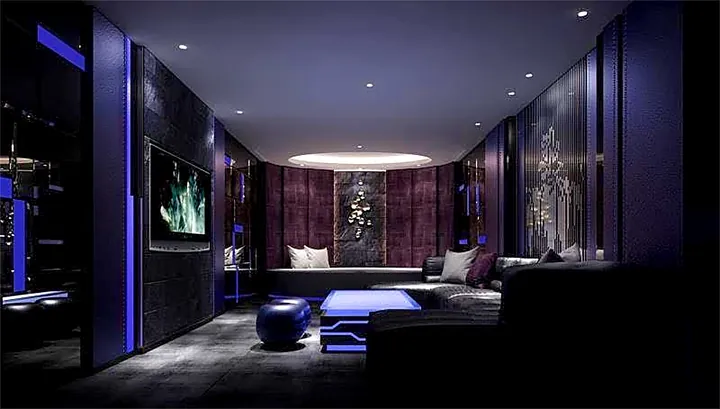 Purple private waterbed suite
